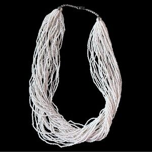 30 strand beaded Torsade style Necklace Vintage statement necklace